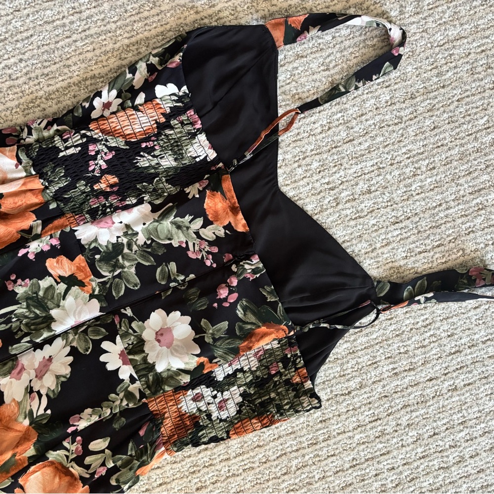 Abercrombie & Fitch floral tiered ruffle maxi dress size M - Picture 6 of 16